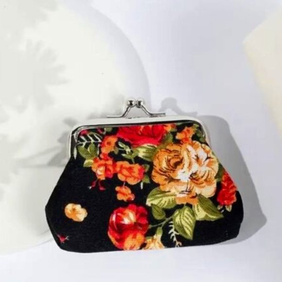 Women's Stylish & Versatile Kiss Lock Coin Purse  multi Color Style 4 - Picture 1 of 1